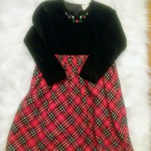 Hanna Andersson Velvet & Flannel Christmas Dress